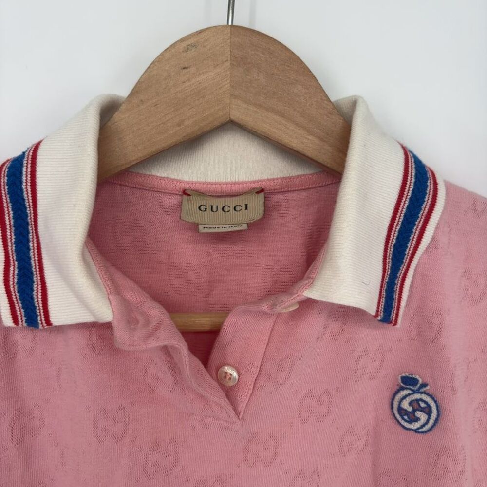 Gucci Polo Shirt in Pink Cotton - Picture 2 of 5